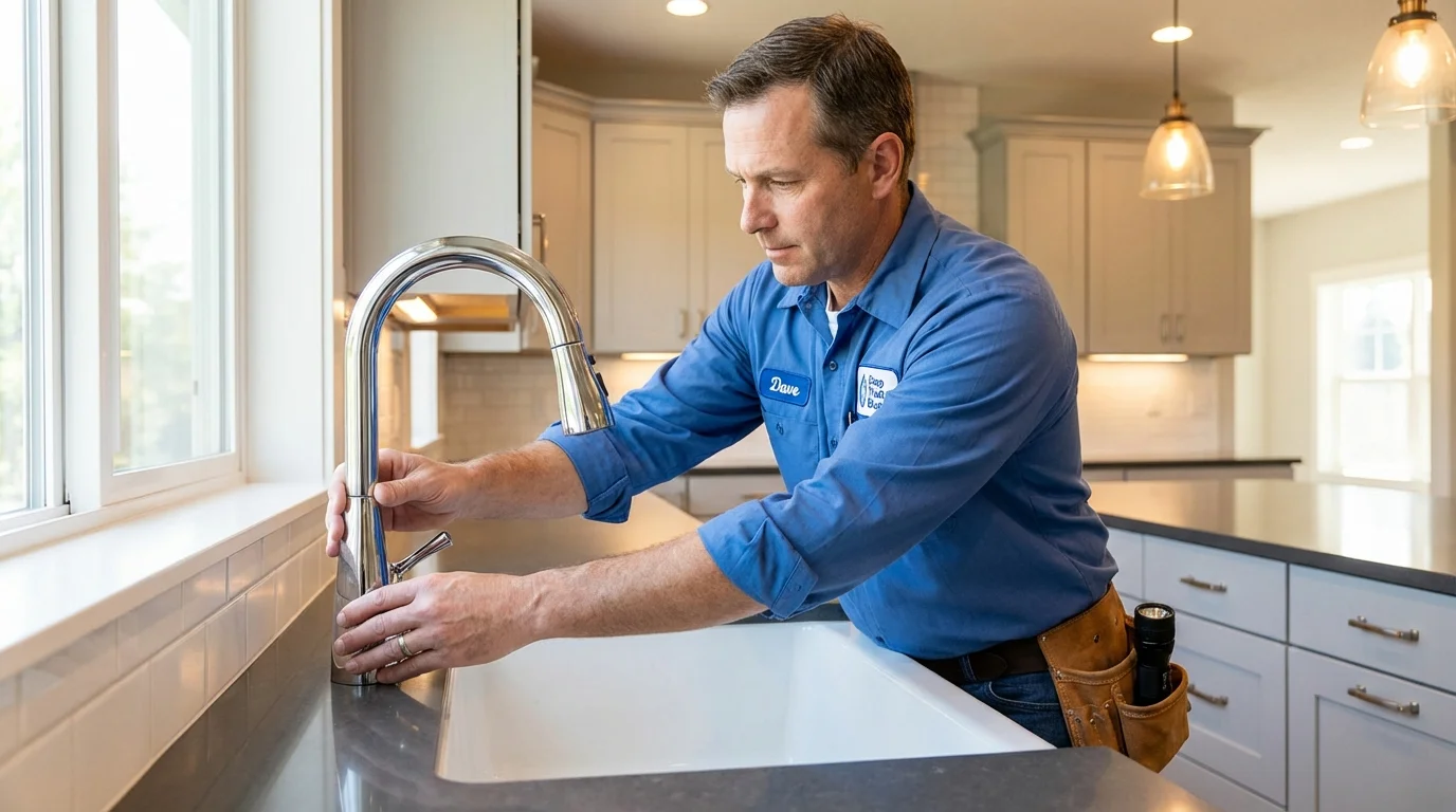 Kitchen faucet installation by Johns Plumbing LLC in Coudersport